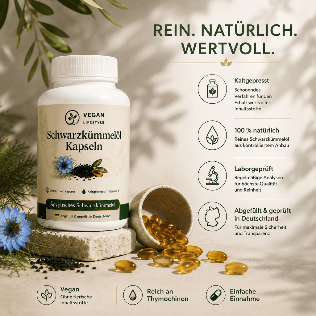 Ägyptisches Schwarzkümmelöl - 240 vegane Softgels