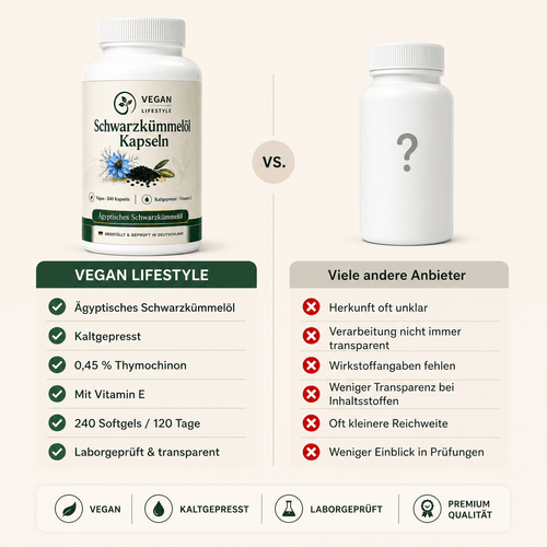 Ägyptisches Schwarzkümmelöl – 240 vegane Softgels