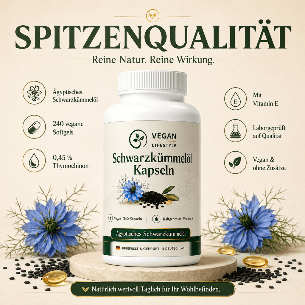 Ägyptisches Schwarzkümmelöl - 240 vegane Softgels