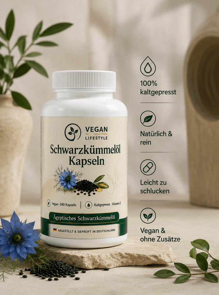 Ägyptisches Schwarzkümmelöl - 240 vegane Softgels
