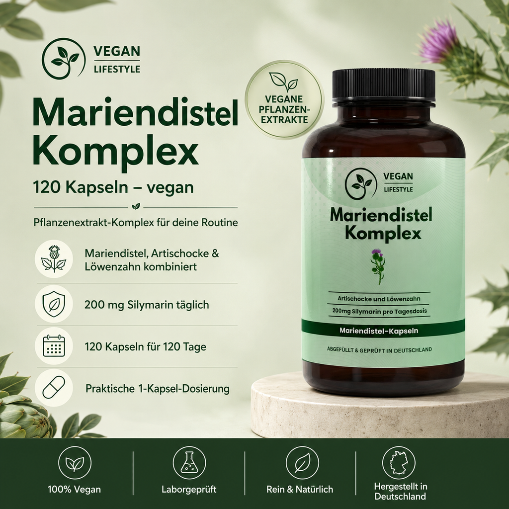 Mariendistel Artischocke Löwenzahn Komplex - 120 Kapseln - vegan