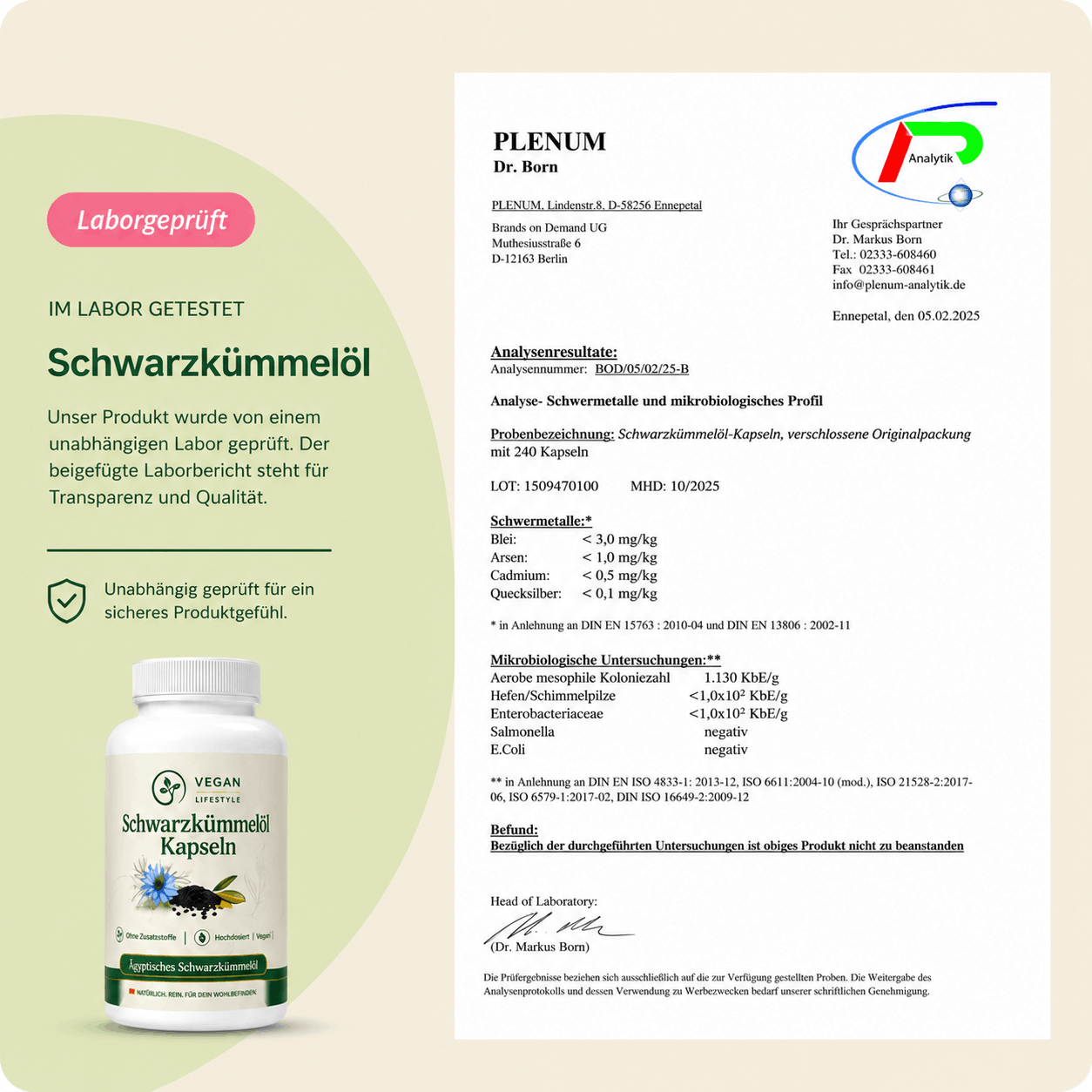 Ägyptisches Schwarzkümmelöl - 240 vegane Softgels